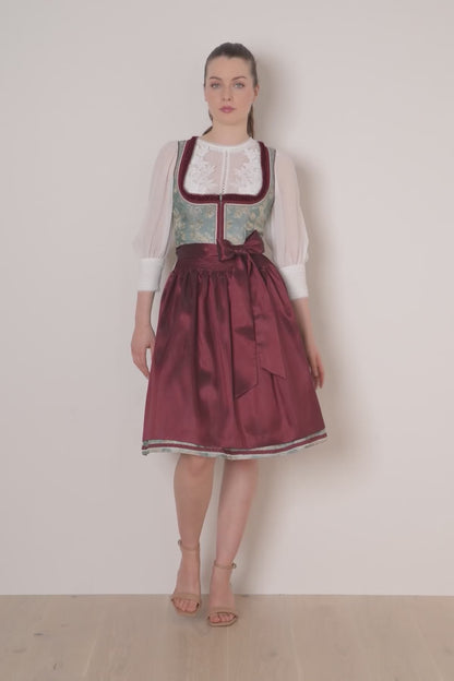 Kruger Imelda Midi Dirndl, Green — 60cm 2pc Set