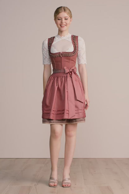 Kruger Marielle Mini Dirndl, Red — 50cm 2pc Set