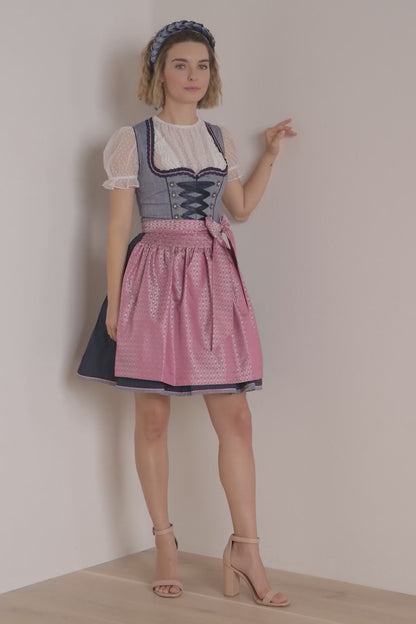 Kruger Skylar Mini Dirndl, Blue — 50cm 2pc Set