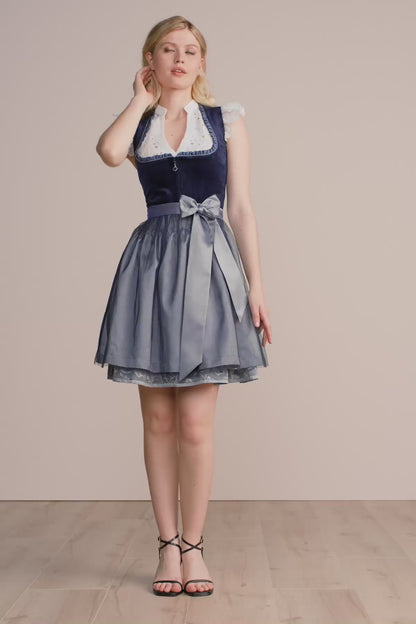 Kruger Joelina Mini Dirndl, Blue — 50cm 2pc Set