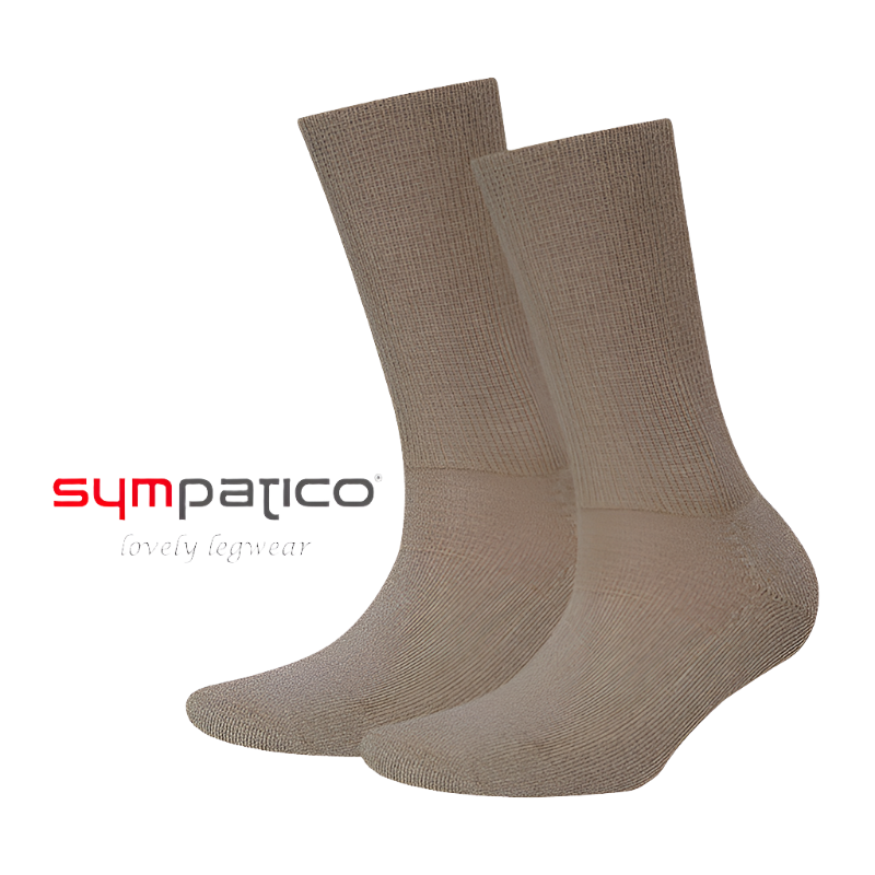 Wellness Diabetic Socks Wool & Inner Plush (beige) (closeout)